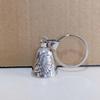 Vintage Zinc Alloy Angel Wings Bell Keychain for Bikers