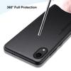 Lyxigt PU-läderfodral för iPhone XR Baksida Matt TPU Silikon Stötsäkert Fullständigt Skydd Telefonfodral för iPhoneXR Coque