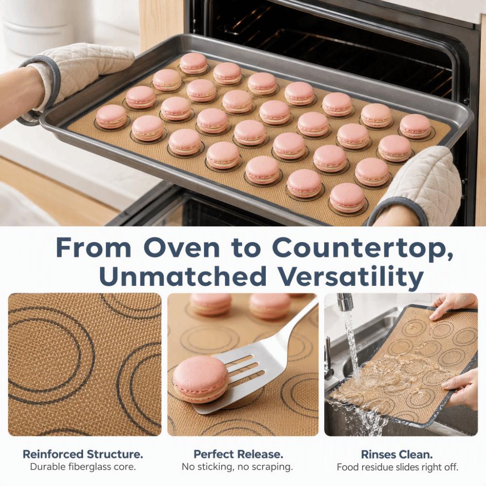 Fiberglass Silicone Baking Mat Food Grade Silicone Oven Liner Cookie Baking Mat  Pizza Bread Baking