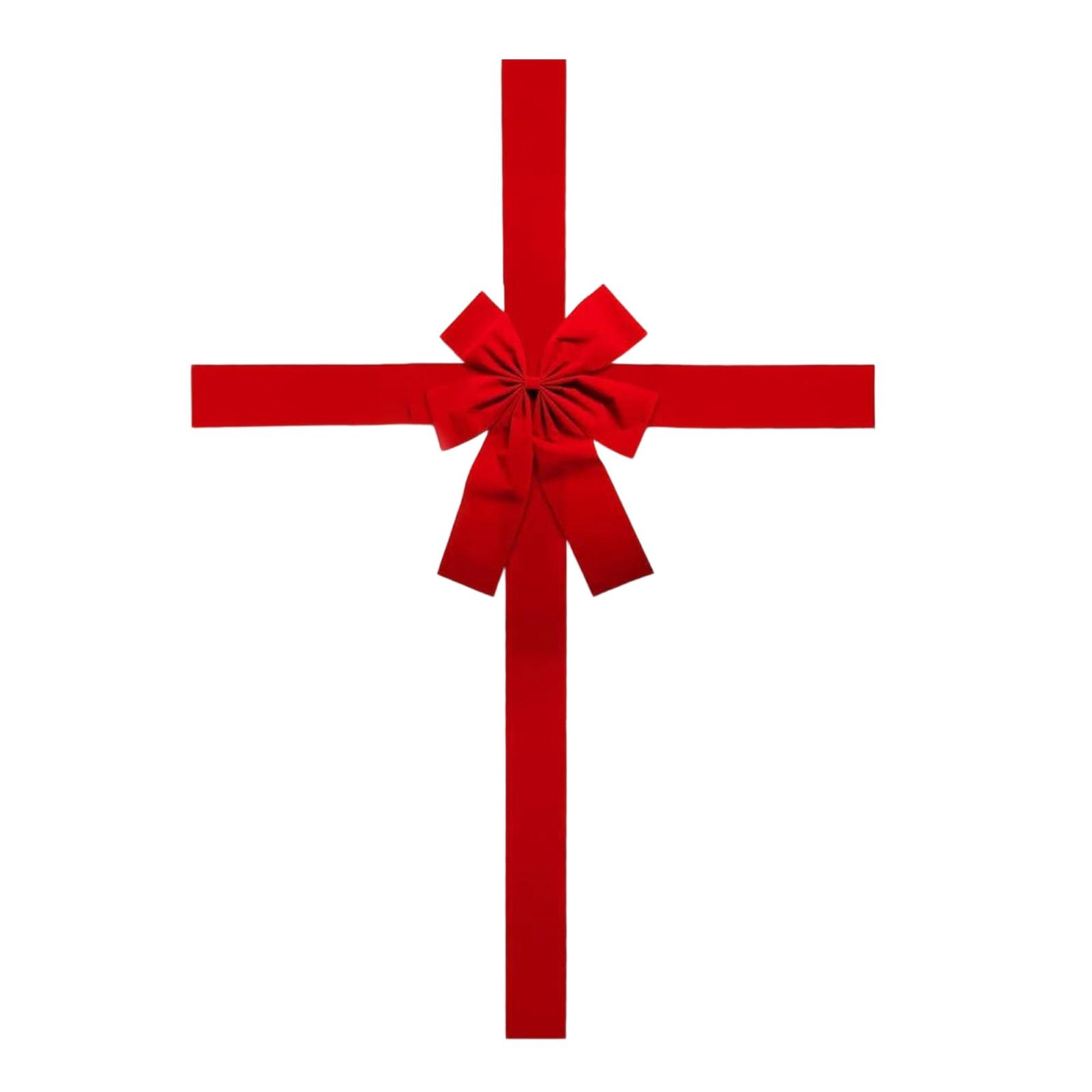 

Door Hanging Bow Backdrop Large Decorative Christmas Decoration Ornament for красный