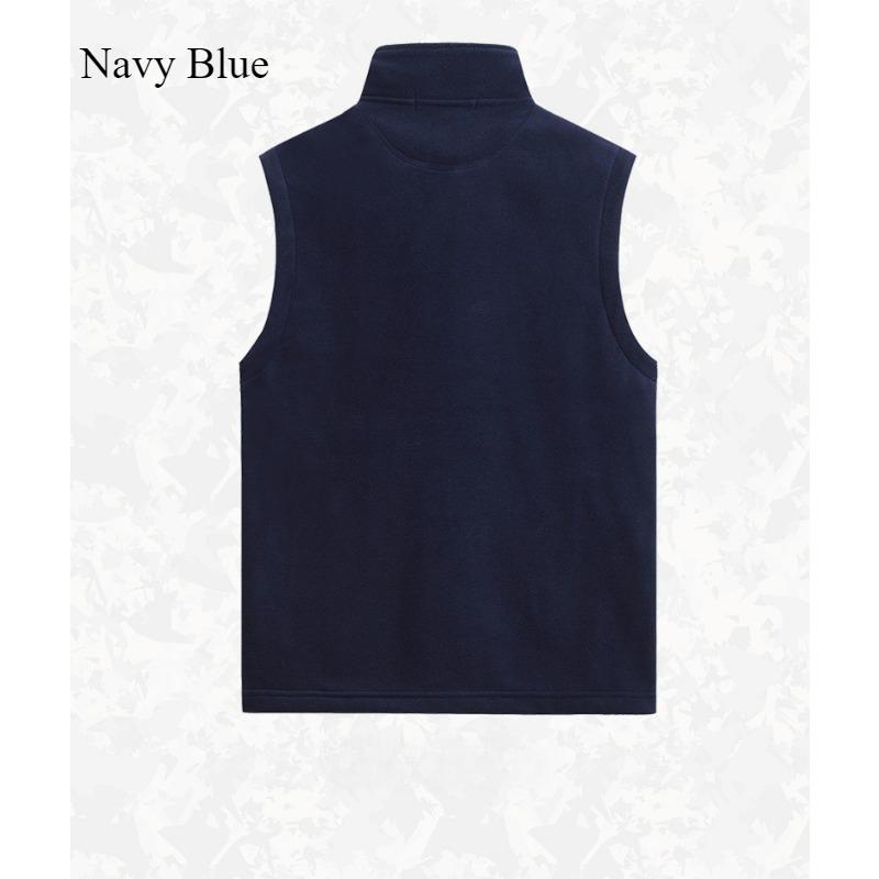 

2024 Новый жилет для отдыха на открытом воздухе, тонкий плюшевый мужской осенне-зимний свободный спортивный жилет, теплый однотонный модный пиджак 5XL темно-синий