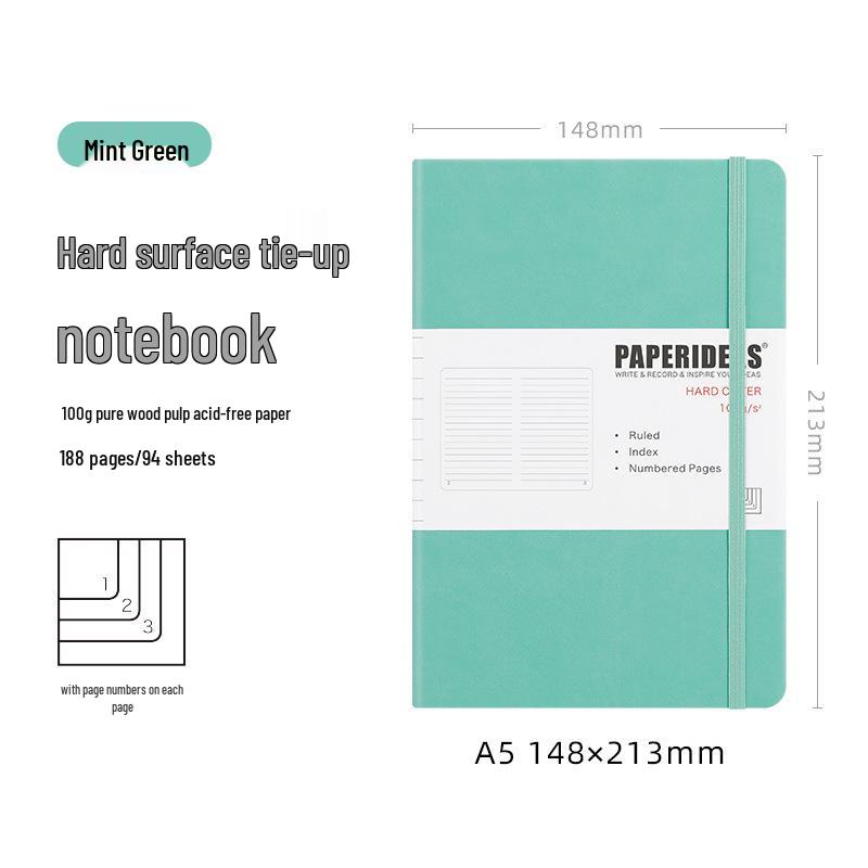 

Блокнот PAPERIDEAS A5 в твердій обкладинці з ПУ шкіри в клітинку Lined Pages