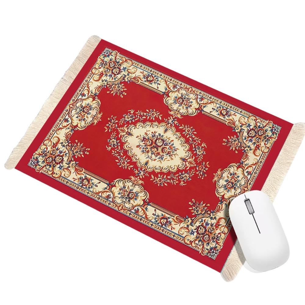 

with Tassel Persian Mouse Pad Rubber Base Computer Table Mat Tea Coaster Desk Mat Gaming Setup style11