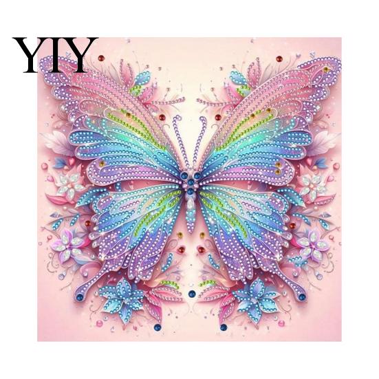 Kit Artistico Colibrì con Perle Finte, Kit Farfalla con Diamanti, Set Ricamo a Perline Fatto a Mano Fiore Pavone, Artigianato Pittura Scintillante 3D per Adulti, Casa