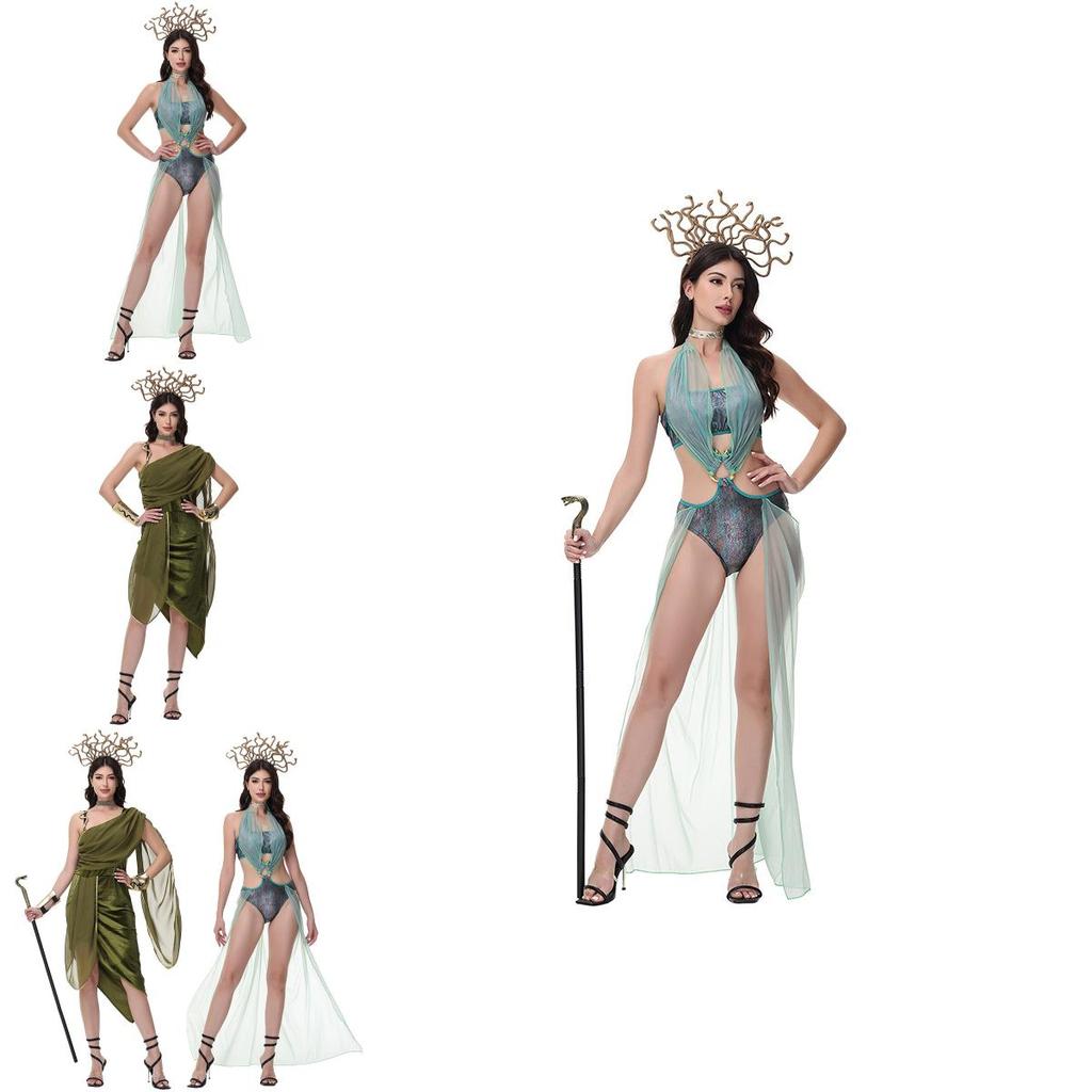Medusa Costume For Women Halloween Stage Performance With Cotton And Spandex Fabric