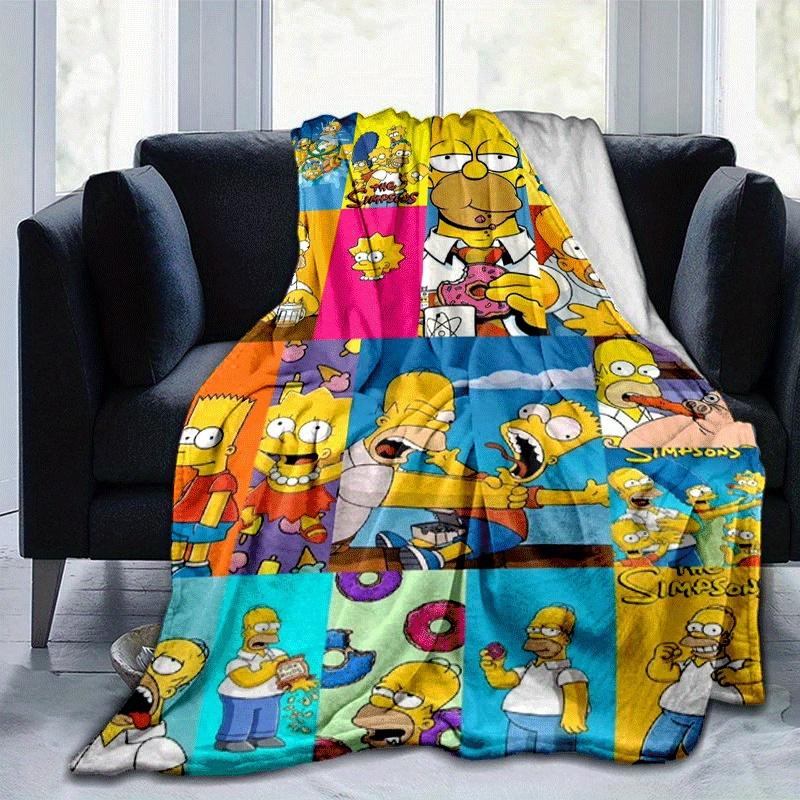 

1pc The Simpsons (4) Printing Blanket - Soft, All-Season Throw for Living Room, Beroom,Personalize Gift with Aorable Cartoon esign 80cmx120cm(31inx47in)