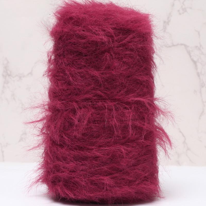 8cm Faux Mink Long Fur Hand Knitting Yarn DIY 500g Solid Color Soft Skin-Friendly Handmade Knitted Shawls Scarf Hat Yarn