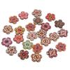 100PCS Flat-back Clothing Button Bohemian Style Sewing Button Flower Wooden Buttons  Clothing Sewing