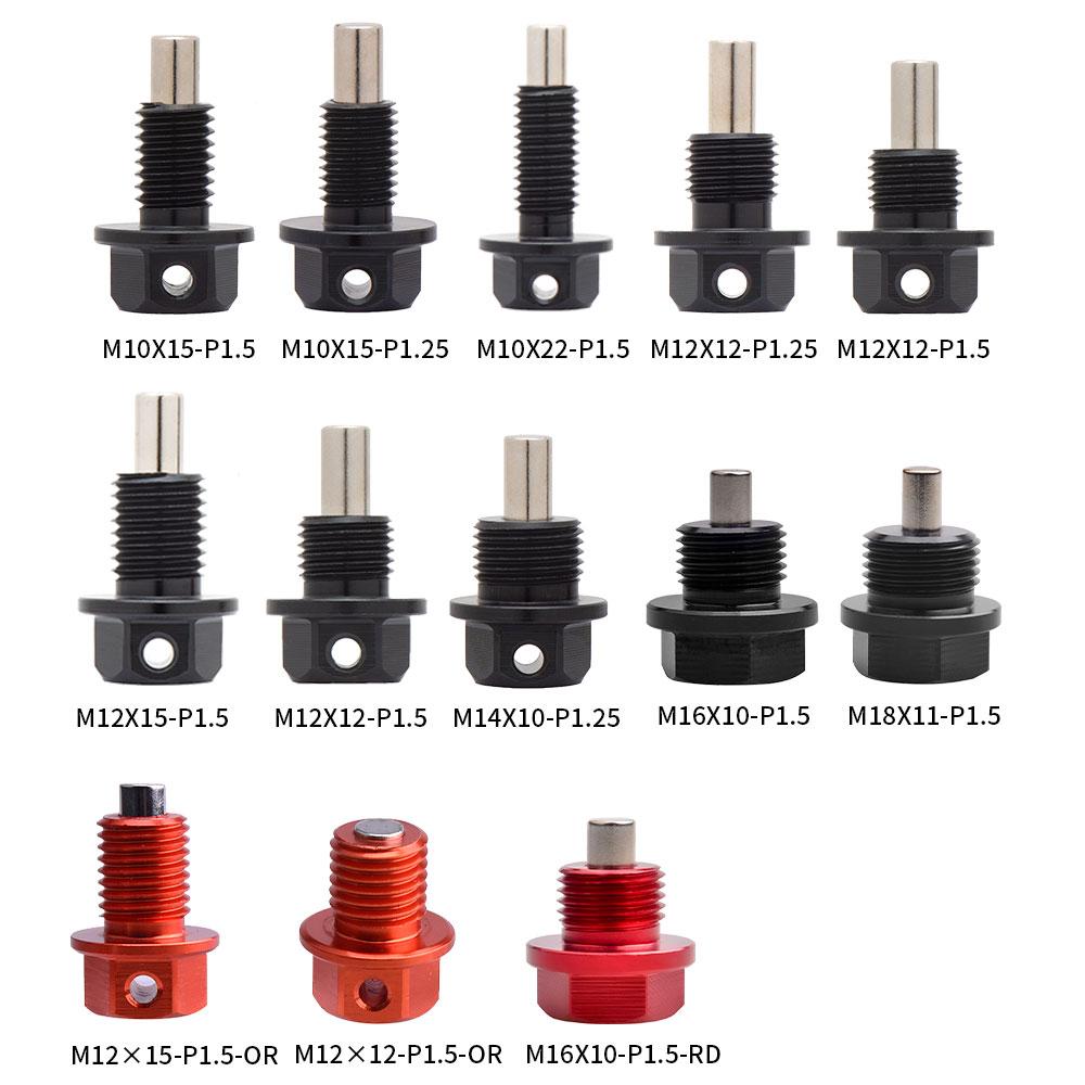 Universal M8*1.25 M10*1.5 M12*1.5 M14*1.5 M16*1.5 M18*1.5 Magnetic Oil Drain Plug Oil Drain Sump Nut (A Lot of Sizes Available) Oil Drain Plugs 3