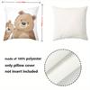 Cute Animal Printed Cushion Covers Giraffe And Bears Polyester pillowcase, sofa decorative cushion cov Headboard Pillow
