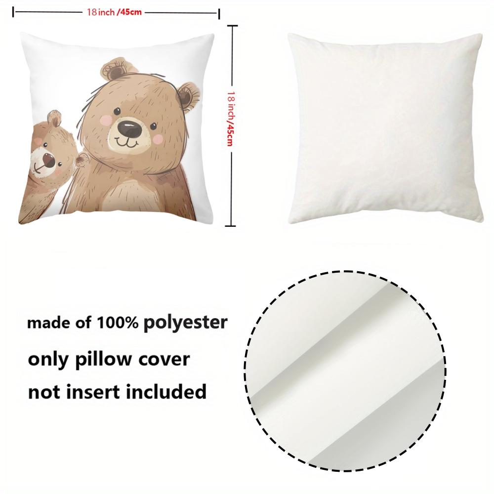 Cute Animal Printed Cushion Covers Giraffe And Bears Polyester pillowcase, sofa decorative cushion cov Headboard Pillow