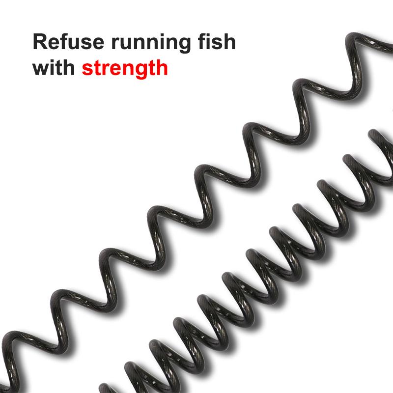 Rybářské lanko proti ztrátě spirálové pružinové lanko na kleště na nástrahy ocelové pružinové lanko elastická spirálová šňůra strečové lanko rybářské příslušenství