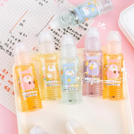 Safe Liquid Glue for Kids Art Classes And Crafts Strong Adhesion Handmade Craft Glue with Precise No-Spill Applicator Cute Penguin