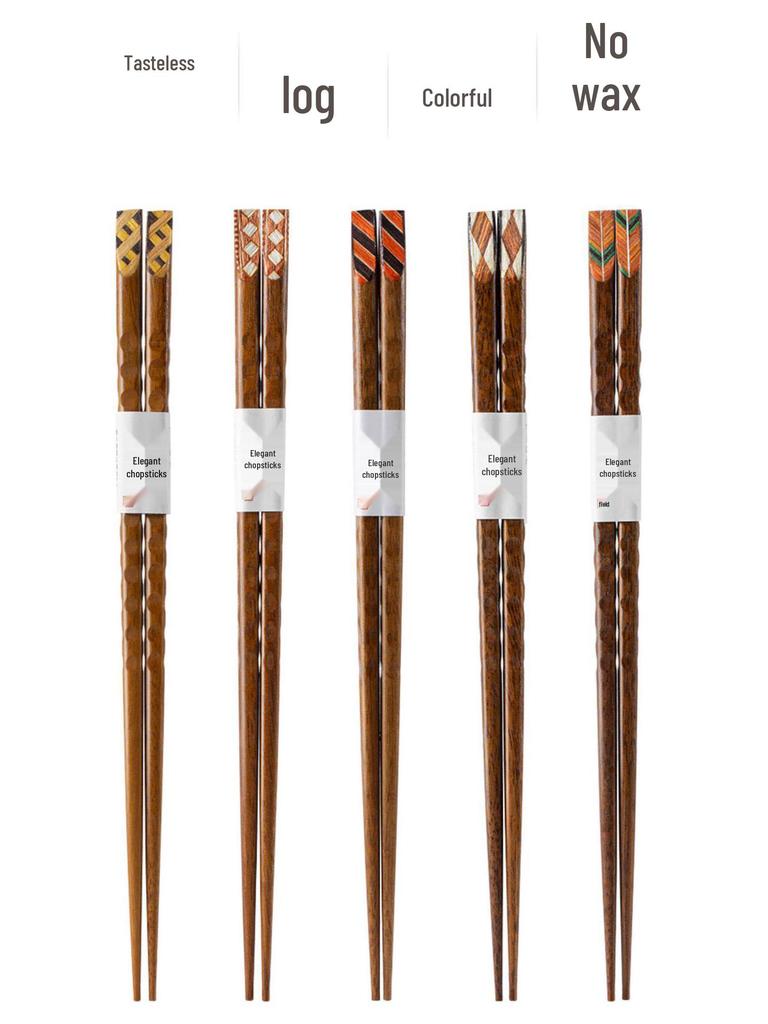 Ironwood Pointed Non-slip Japanese Chopsticks for Home & Gifts