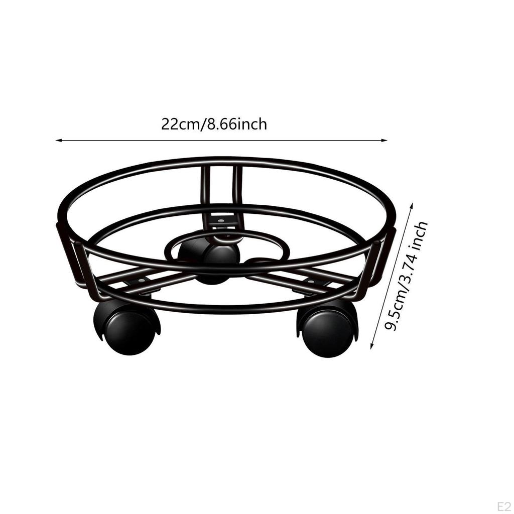 Flower Pot Rolling Stand, Lockable Cart for Potted Plants, Vases, Heavy Pots