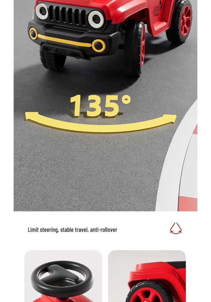 Children's Musical Scooter for Kids Aged 1-3: Four-Wheeled Wiggle Car Walker