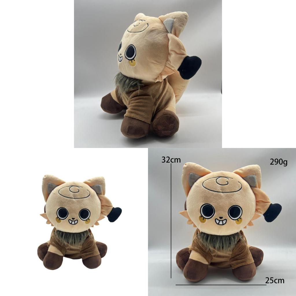Dandys World Plush Cat Toy With Soft Short Plush For Kids And Adults