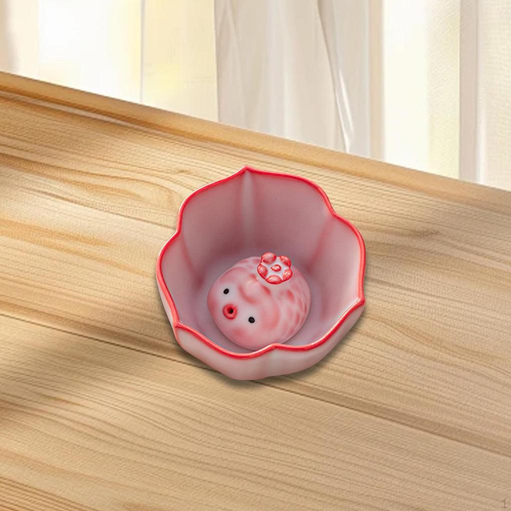 Ceramic Elegant Chinese Kung Fu Tea Cup with Bubble Pet for Home Collections Gift