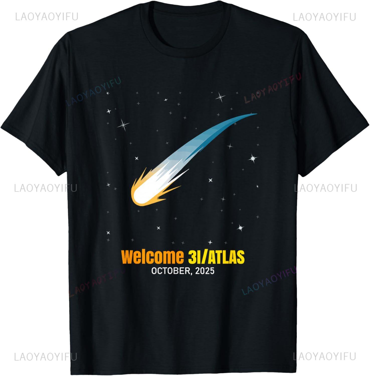 

3I/Atlas 2025 Interstellar Comet Astronomy Space Artwork Custom Printed Graphic T Shirts Casual Short Sleeve Tee Camisas 4XL