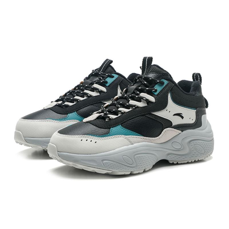 Anta Life Collection Low-Top Casual Shoes Men's Black Gray Green Sneakers