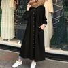Grande Taille Saison Printemps Manches Longues Décontracté Vêtements pour Femmes Robe Forme A Vêtements Col Montant Tendance Robe Patchwork