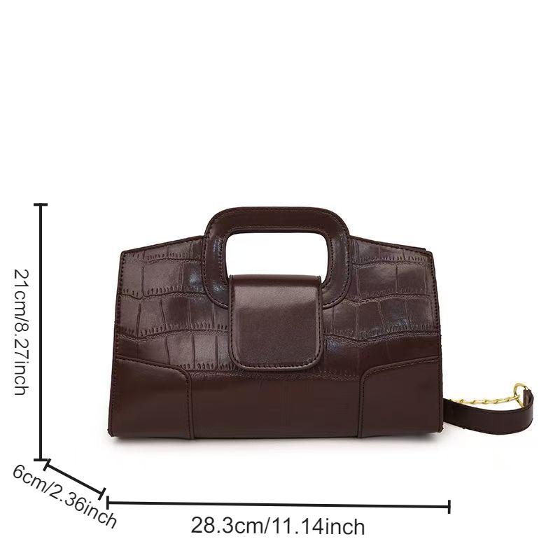 2025 Niche Stone Texture Single-Shoulder Chain Crossbody Bag: Trendy, Versatile, Internet Celebrity Fashion Handbag