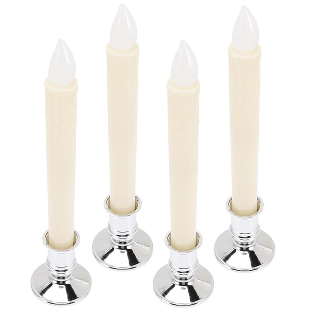 4Pcs Lights Flameless LED Flickering Candles for Wedding Christmas Holiday Party Romantic Decor