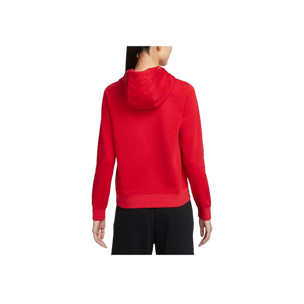Nike Club Team Logo Hooded Comfortable Pullover Long Sleeve Sweatshirt Women sweatshirt University-Red IB8897-657