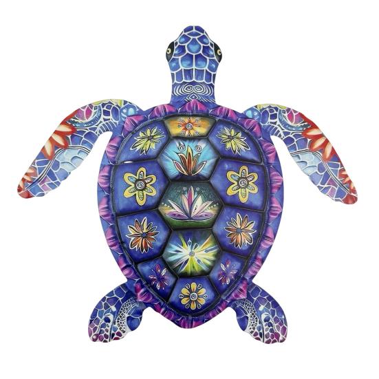 Metal Sea Animal Wall Decoration Colorful Turtle Fish Seahorse Crab