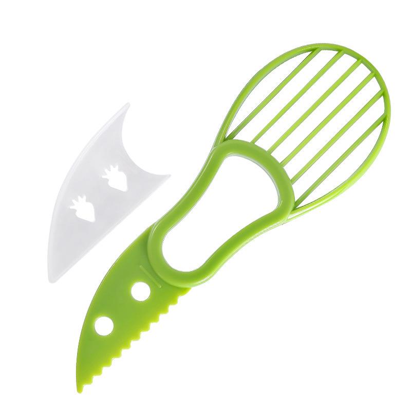 

3-in-1 Avocado Tool: Splitter, Peeler & Slicer зелений