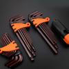 9Pieces L Type Double-End Screwdriver Hex Wrench Set Allen Key Hexagon Flat Ball Hexagonal Spanners Key Set Hand Tools