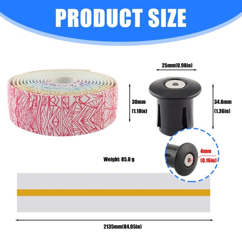 2Pcs Bicycles Handlebar Tape Cycling Handlebars Tape Wrap NonSlip Bikes Handlebars Tape AntiVibration Wrap Easy to Use