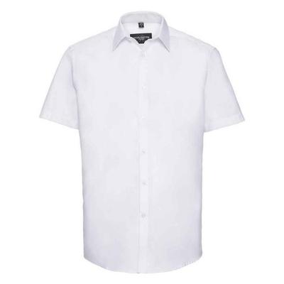 Mens Herringbone Short-Sleeved Formal Shirt