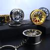 Cross-border Car Brake Keychain with Rotating Wheel & Laser Logo