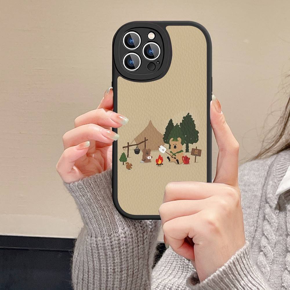 Cute Bear Quokkas Magsafe Phone Case For IPhone 11 12 13 14 15 16 Pro Max Plus Leather Cover