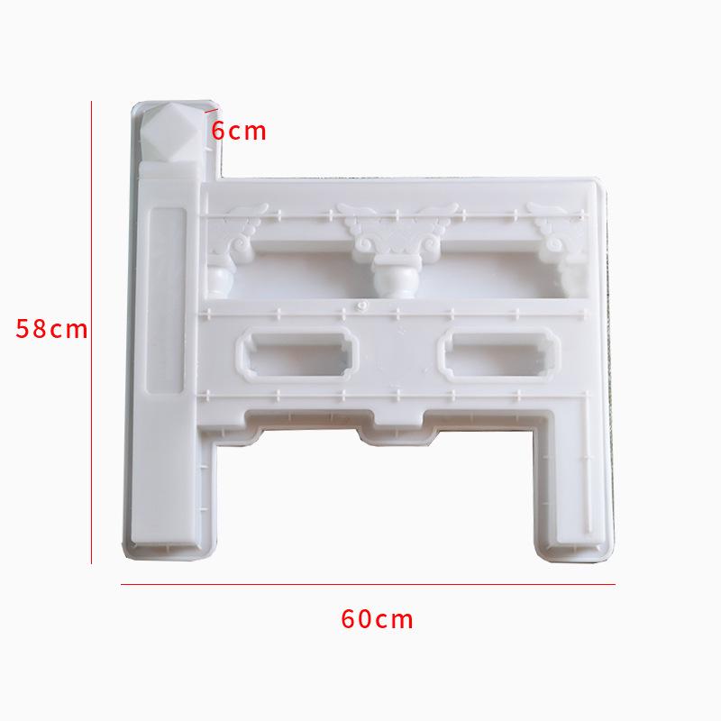 Antique C-Shaped Concrete Flower Tile Mold for Garden Lawn and Fence