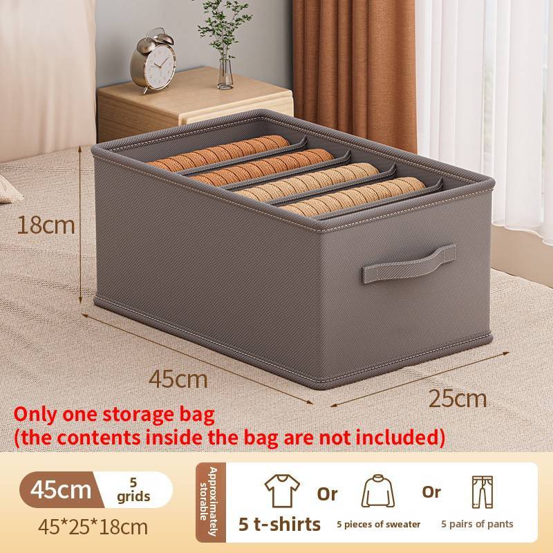 Clothes Storage Box With Divided Compartments For Wardrobe Organization And Home Use