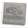 Car Registration And Insurance Holder Car Accessories Vehicle Glove Box Car Organizer Car Essential Document Card Wallet
