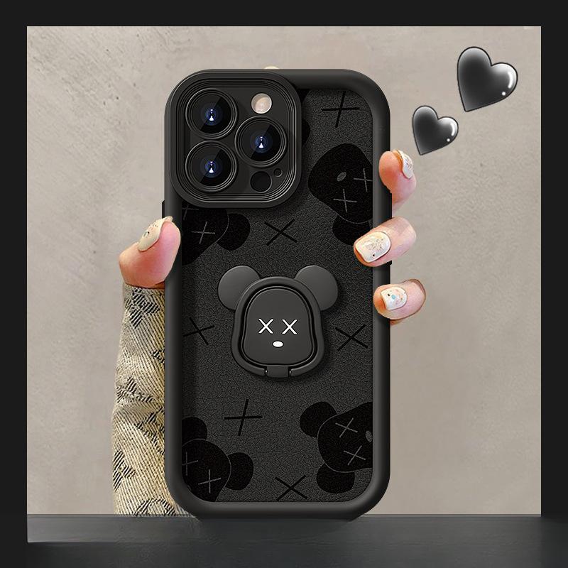 Vhodné pro Apple 16PRO Kožené pouzdro na telefon 15 Silikonové proti pádu 14/13/12/11