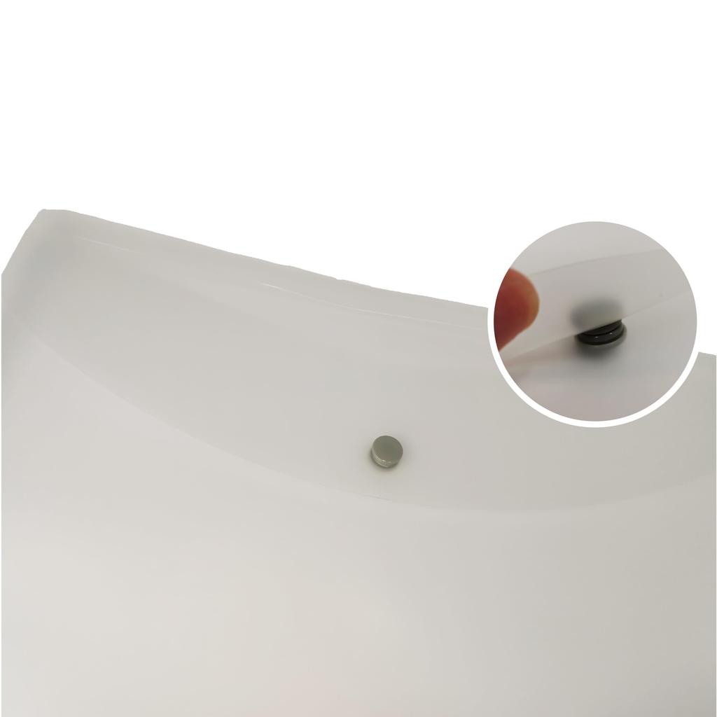 Clear File A4 with Back Pocket and Button 10 Pieces I.S. Case, Vertical, Closure,