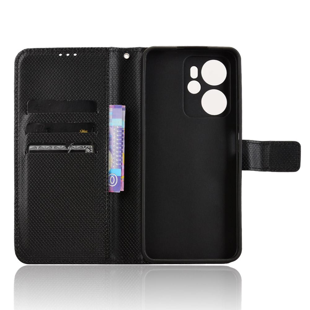 Für Blackview Oscal Tiger 13 Hülle PU-Leder Diamanttextur Brieftasche Handyhülle