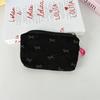 New Corduroy Floral Coin Wallet Women Portable Lipstick Makeup Bag Children's Cute Coin Purse Small Wallet Large Capacity ID Bag