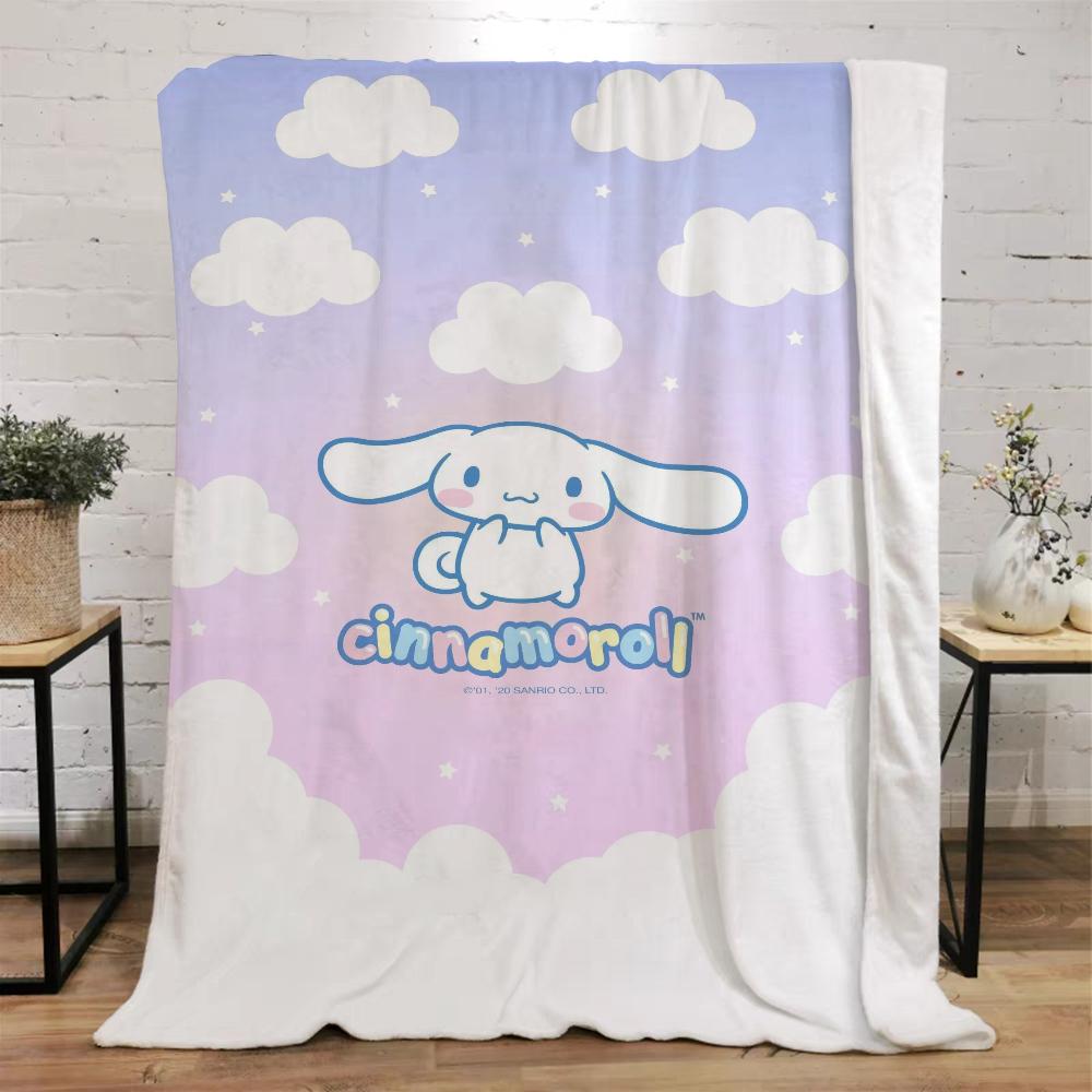 Cinnamoroles Summer Blanket Throw Fluffy Plaid Warm Blankets for Cold Microfiber Bedding Beach Towel Home Interior Knee Soft Nap