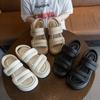 Thick Soled Bread Sandals Women's Summer Wear Leisure Sneaker Beach Shoes 2025 New Student Roman Women's Shoes