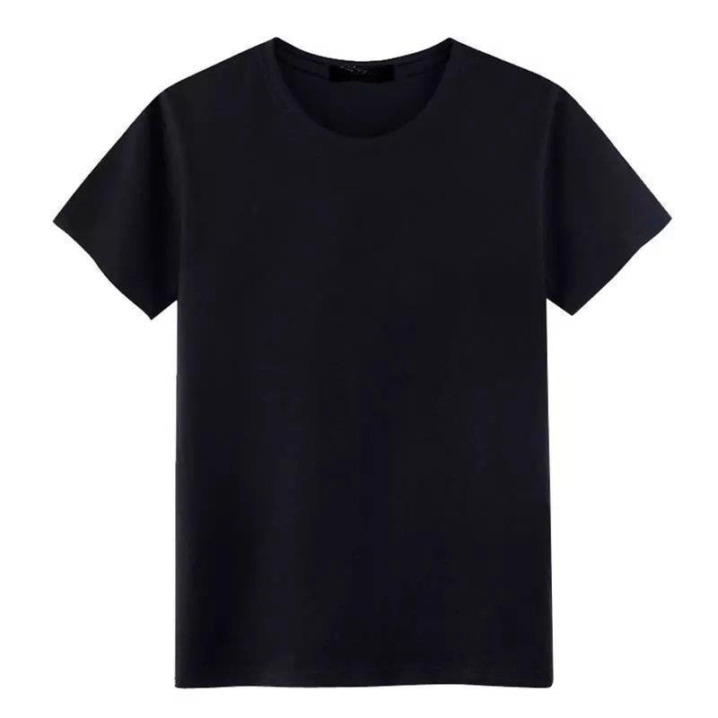 Camiseta de Manga Corta para Hombre, Lisa Negra o Blanca, Top Sencillo de Verano