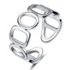 Anelli Originali in Argento 925 Placcato a Doppie Linee per Donne Matrimonio Fidanzamento Anello Vintage da Donna Gioielli Fini per Feste