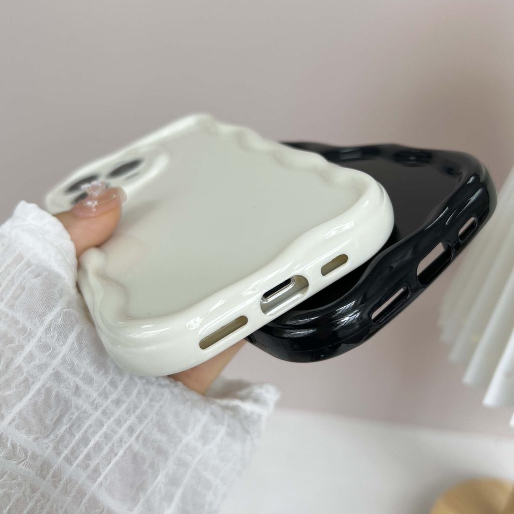 N93 Peony Soft Wavy Phone Cases for iPhone 14 Pro Max 13 Mini 15 Plus XR 7 8 6 XS Max 12 11 Protective Bumper Cover