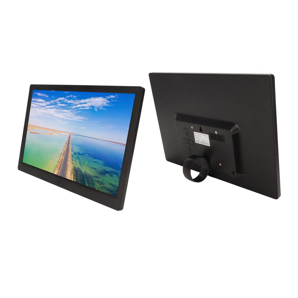 15.4 Inch LCD Digital Photo Frame HD 1280x800 Large Storage USB Interface Electronic Picture Frame Black 100‑240V EU