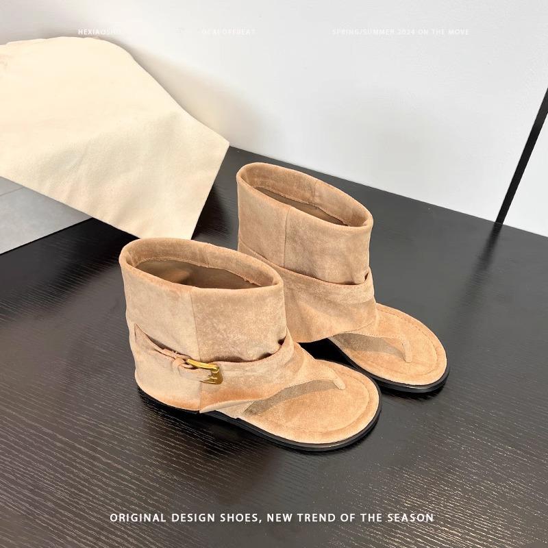 

~ Кожаные нишевые туфли с носком, модный ремень с пряжкой, сандалии в елочку, короткие ботинки женские 40