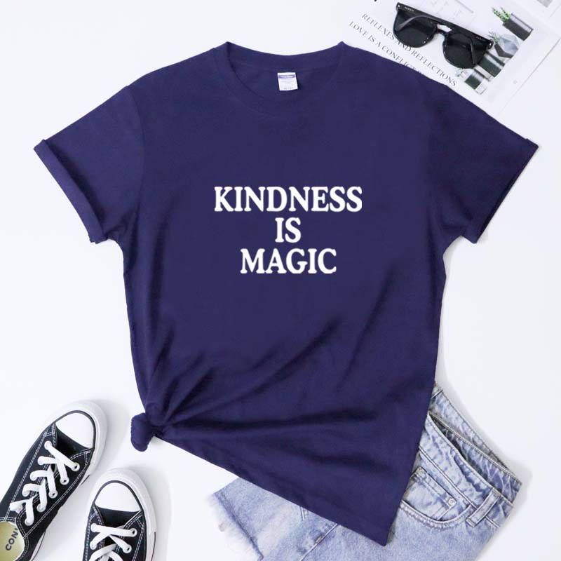Kindness Is Magic Tshirt Casual Unisex Positivity Inspirational Tshirt Funny Unisex Be Kind Christian Cotton Top Tee